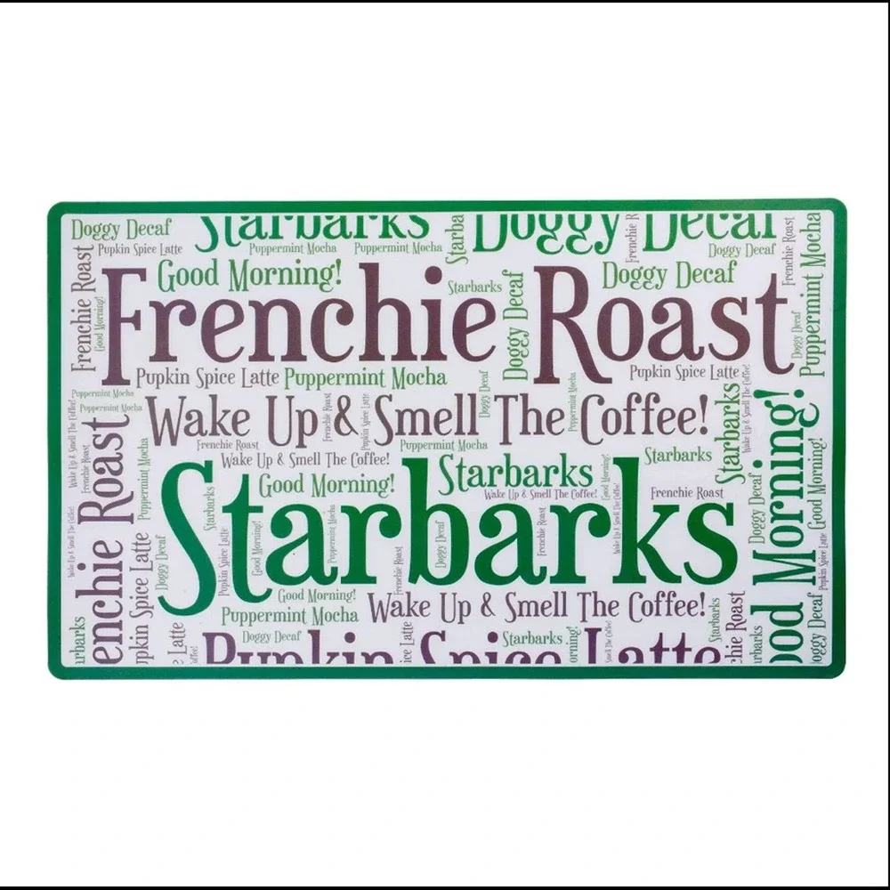 Starbarks Frenchie Roast Placemat 11.5” x 19.0” x 0.08” NEW